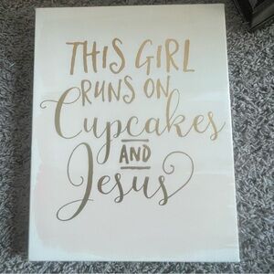 Hobby Lobby Gold, Beige, and White Motivational Wall Art